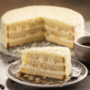 Brenell Desserts - White Chocolate Almond Cake 24cm