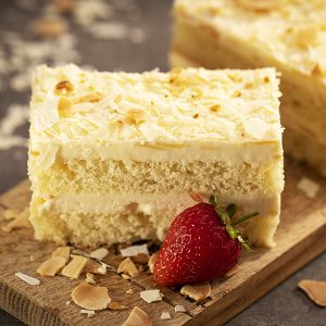 Brenell Desserts - White Chocolate Almond Slice